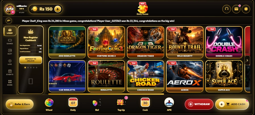 Zee9 Game Interface Screenshot