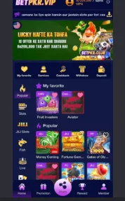 BETPKR Game interface Screenshot