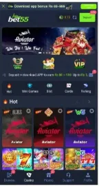 BET55 Game Interface Screenshot